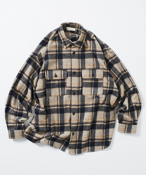 「FREAK'S STORE」 長袖シャツ SMALL ネイビー メンズ_画像7