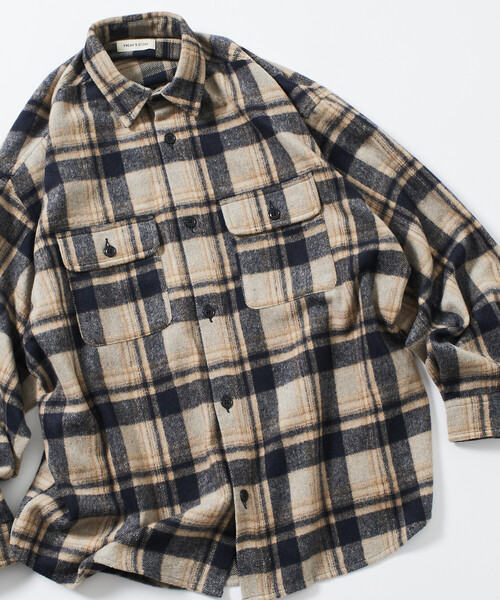 「FREAK'S STORE」 長袖シャツ SMALL ネイビー メンズ_画像8