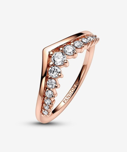 pandora パンドラ　リング　ローズゴールド　ピンク　54 ウィッシュボーン PANDORA（パンドラ） リング 54 ピンクゴールド レディース : ZOZOTOWN