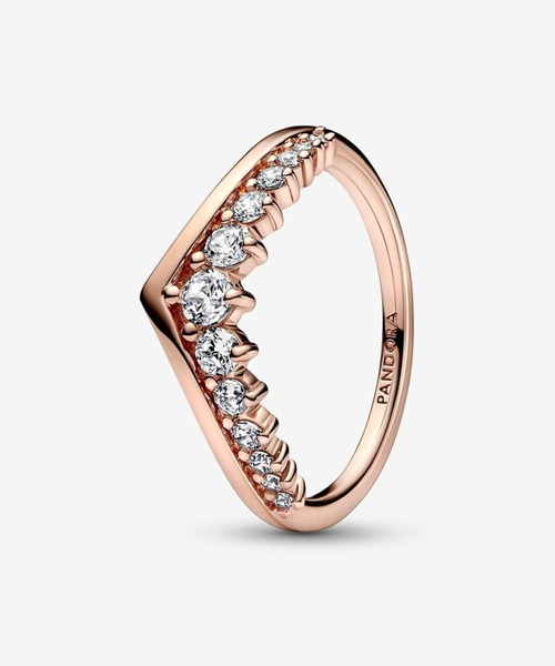 pandora パンドラ　リング　ローズゴールド　ピンク　54 ウィッシュボーン PANDORA（パンドラ） リング 54 ピンクゴールド レディース : ZOZOTOWN