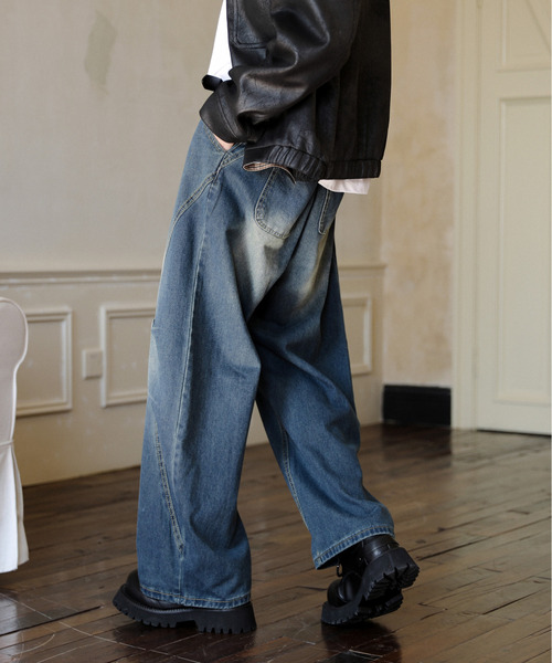 「neos」 デニムパンツ MEDIUM ネイビー メンズ_画像4