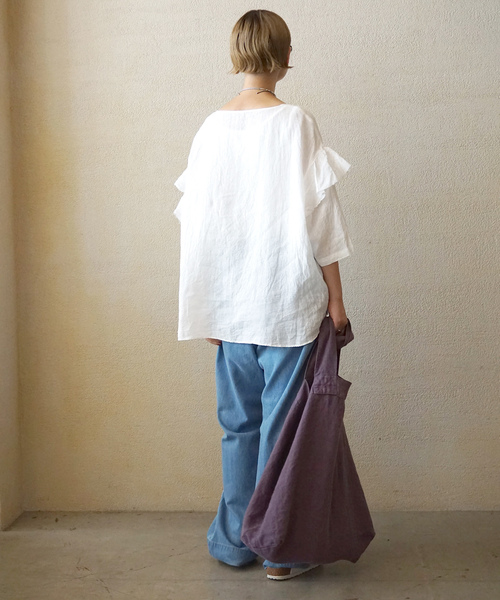 journal standard luxe フリルシャツ コットンリネン JOURNAL STANDARD LUXE（ジャーナルスタンダード ラックス） ブラウス