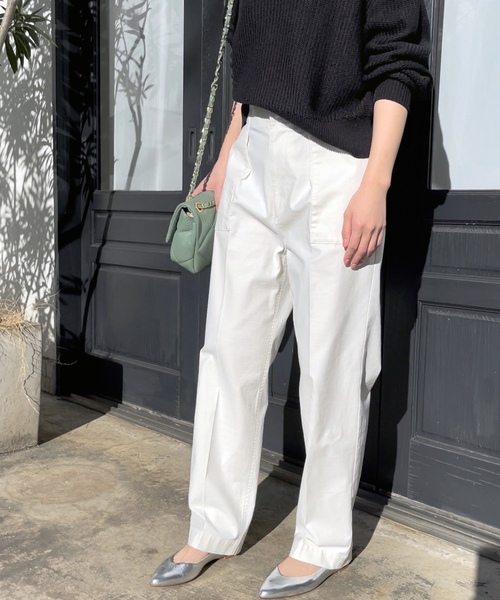 「Spick & Span」 チノパンツ 36 グリーン レディース_画像2
