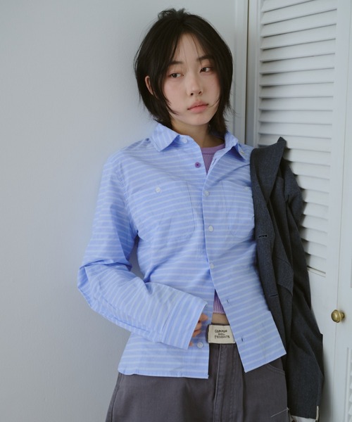 「common gull products.」 長袖シャツ SMALL ブルー レディース_画像2