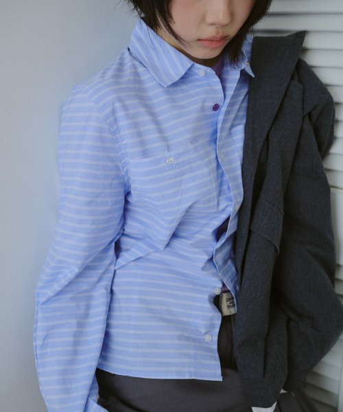 「common gull products.」 長袖シャツ SMALL ブルー レディース_画像5