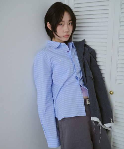 「common gull products.」 長袖シャツ SMALL ブルー レディース_画像9
