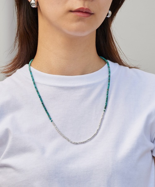 SunKu（サンク） ネックレス Red Vintage Beads/Turquoise ＆ Silver