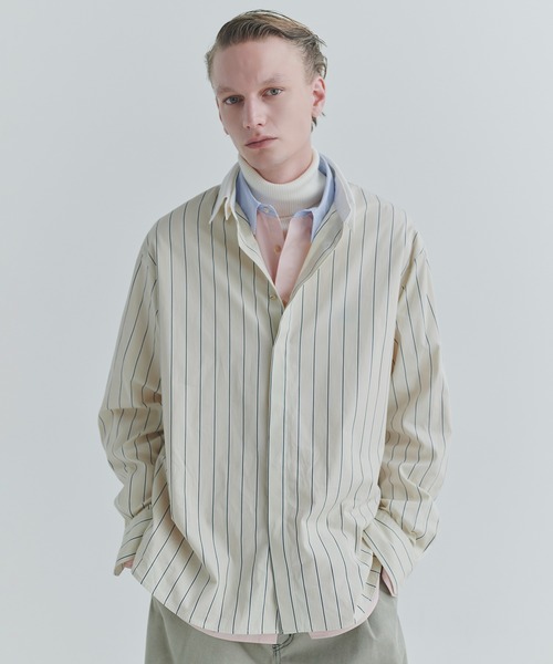 CULLNI（クルニ） シャツ Stripe Broad Detachable Collar Shirt