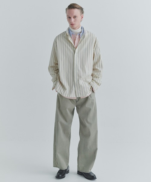 CULLNI（クルニ） シャツ Stripe Broad Detachable Collar Shirt