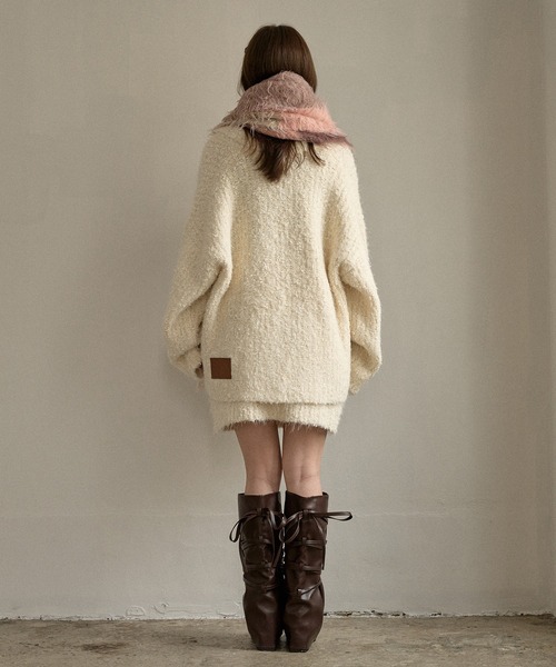 マフラー ストール original pattern shaggy muffler / オリジナルパターンシャギーマフラー レディース | mideal | 21