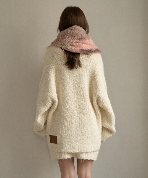 マフラー ストール original pattern shaggy muffler / オリジナルパターンシャギーマフラー レディース | mideal | 17