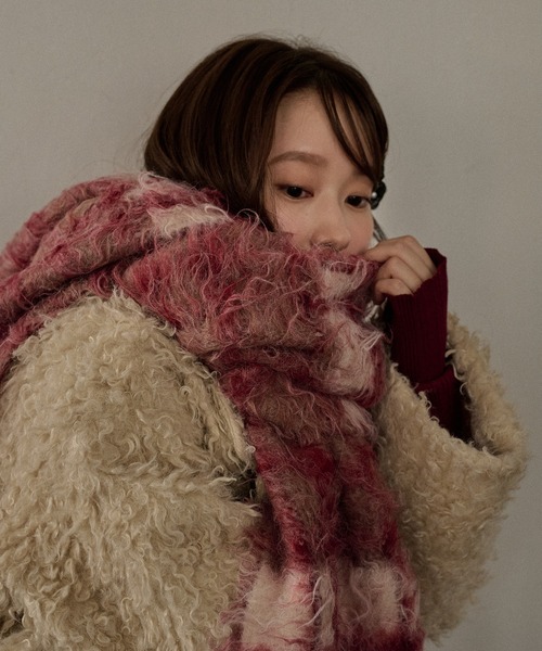 マフラー ストール original pattern shaggy muffler / オリジナルパターンシャギーマフラー レディース | mideal | 07