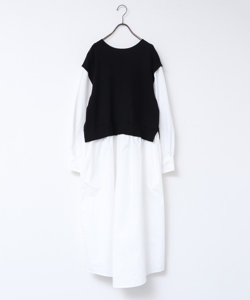 最低価格の ワンピース ドッキングニットベスト風ワンピース 静電気防止 ワンピース サイズ Free レディース Mサイズ相当 Reflect Com Pl