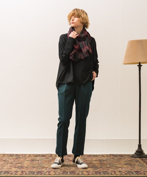 Allumer スラックス パンツ グラシエウォームサイドスリット