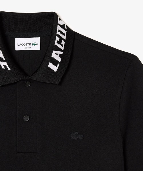 LACOSTE ポロシャツ エコ鹿の子地ジャカードカラーポロシャツ
