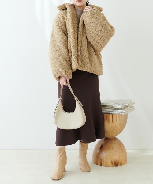 natural couture アウター ぽわ袖ボアコート : ZOZOTOWN Yahoo!店 