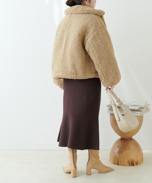 natural couture アウター ぽわ袖ボアコート : ZOZOTOWN Yahoo!店
