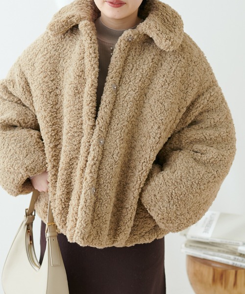 natural couture アウター ぽわ袖ボアコート : ZOZOTOWN Yahoo!店