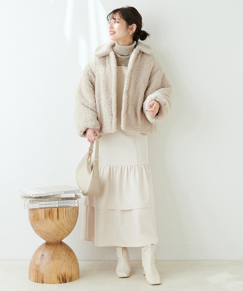 natural couture アウター ぽわ袖ボアコート : ZOZOTOWN Yahoo!店 