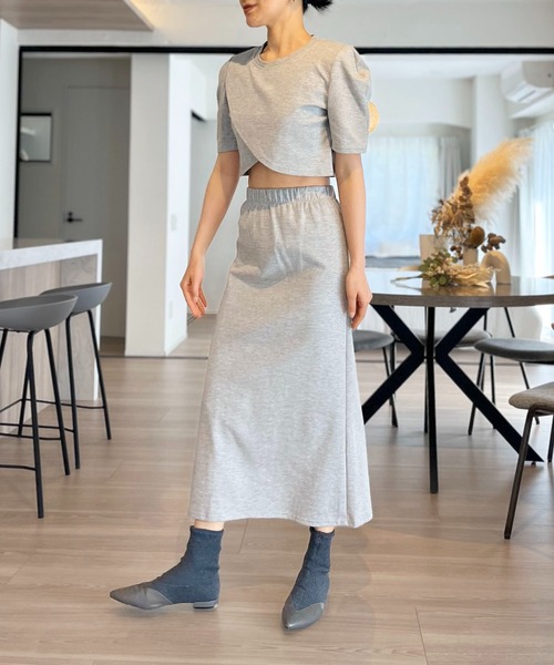 Jewelobe（ジュエローブ） セットアップ カシュクールヘムクロップド