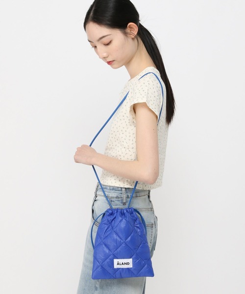 韓国人気 ALAVAGUE アラバグ ラプラタバッグMINI ネイビー ALAND ショルダーバッグ バッグ 「UNISEX」ALAND／キルティング
