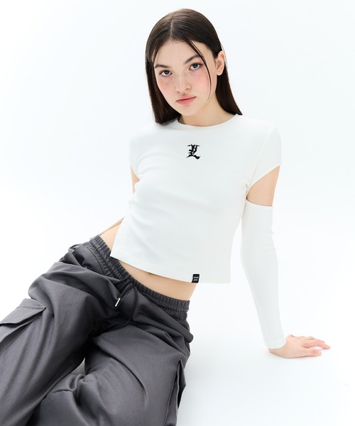 LUVISTRUE tシャツ LUV IS TRUE × atmos pink RC L LOGO SUNGRIP