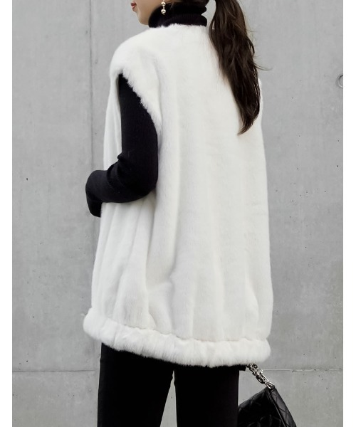 Re:EDIT（リエディ） ダウンベスト ベスト 丈が選べるフェイクファー