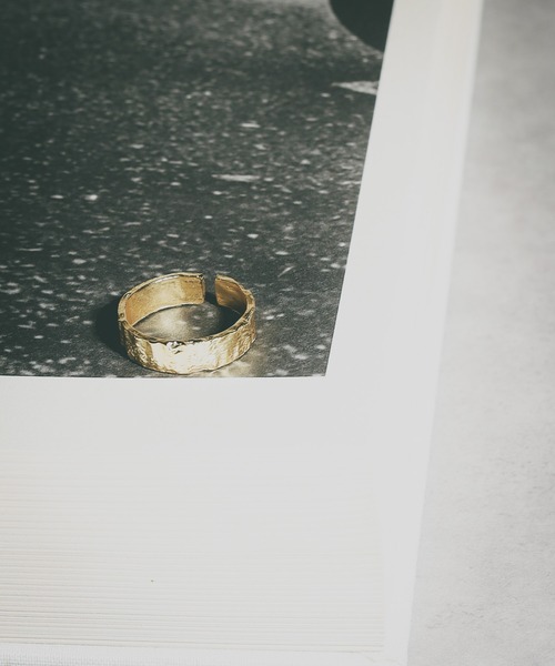 MUG 指輪 リング 「sterling silver」フリーサイズ 錆槌目リング