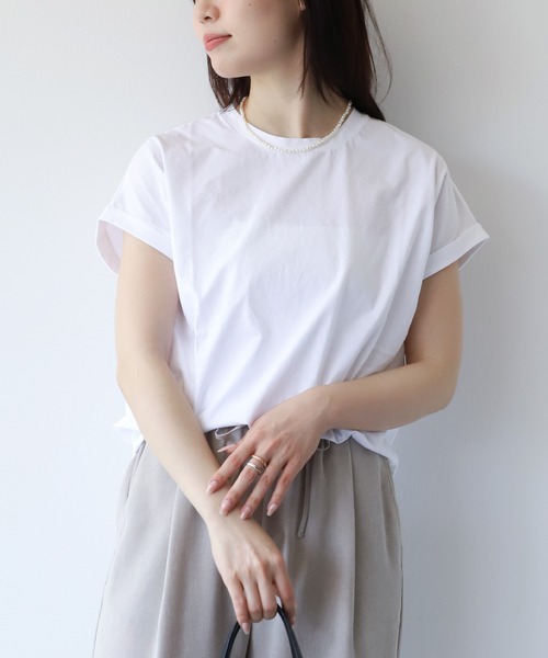 MICA&DEAL（マイカアンドディール） tシャツ 半袖 ヘムラウンドTシャツ
