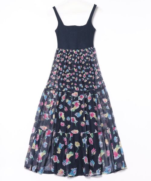 Desigual ワンピース 花柄 コンビネーション ミディワンピース 