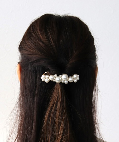 Three Four Time（スリーフォータイム） ヘアクリップ ランダムパール
