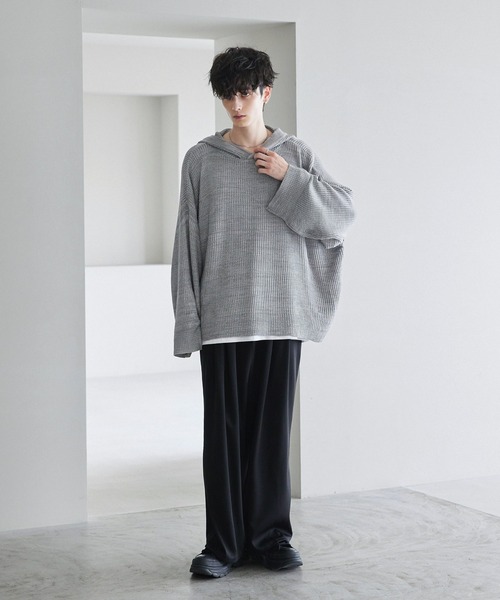 CTHY セーター ニット メランジニットプルパーカー メンズ : ZOZOTOWN