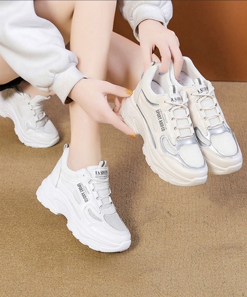 D.A.T.E◆雑誌掲載◆メッシュ＆レザー 厚底 スニーカー miniministore スニーカー 厚底スニーカー レディース