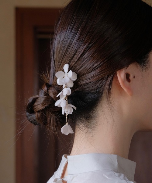 mimi かんざし m.soeur あじさいチェーンの揺れるかんざし : ZOZOTOWN Yahoo!店