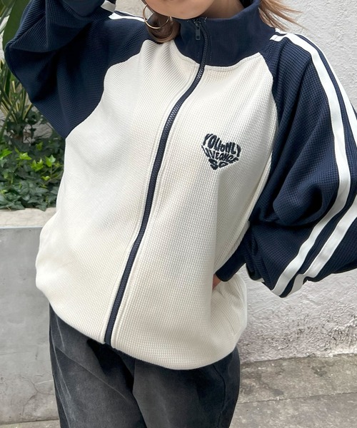 Golden  ストライプ　ボンバージャケット　ブルー&ホワイト　S adidas】3ストライプ ボンバージャケット | VOLCAN&APHRODITE 公式通販