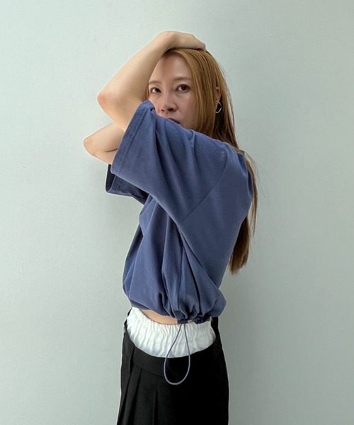 y/m tシャツ ドロストクロップドTシャツ レディース : ZOZOTOWN