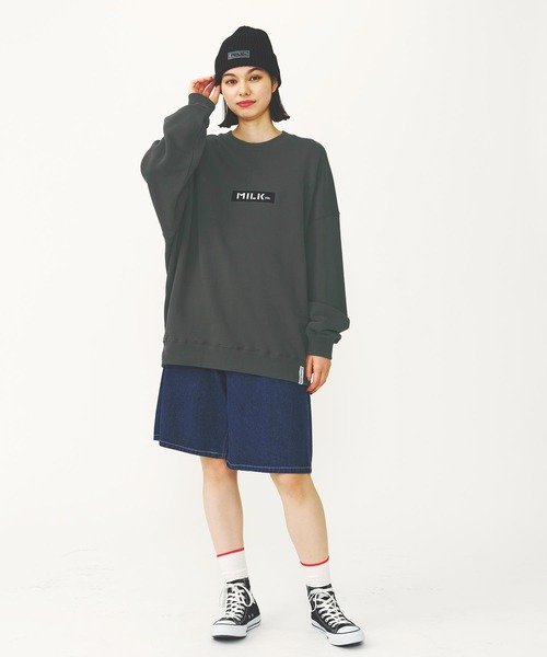 トレーナー スウェット BAR LOGO BASIC SWEAT TOP レディース メンズ MILKFED. トレーナー スウェット BAR LOGO BASIC SWEAT TOP