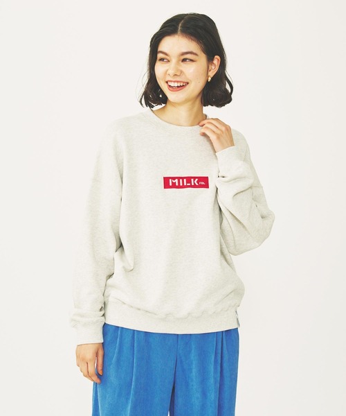 トレーナー スウェット BAR LOGO BASIC SWEAT TOP レディース メンズ MILKFED. トレーナー スウェット BAR LOGO BASIC SWEAT TOP