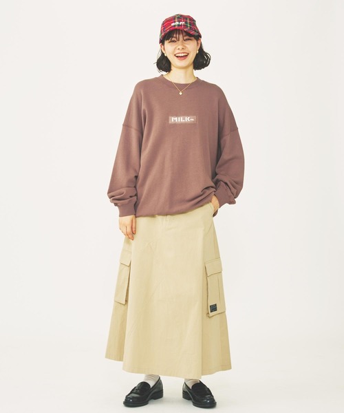 トレーナー スウェット BAR LOGO BASIC SWEAT TOP レディース メンズ MILKFED. トレーナー スウェット BAR LOGO BASIC SWEAT TOP