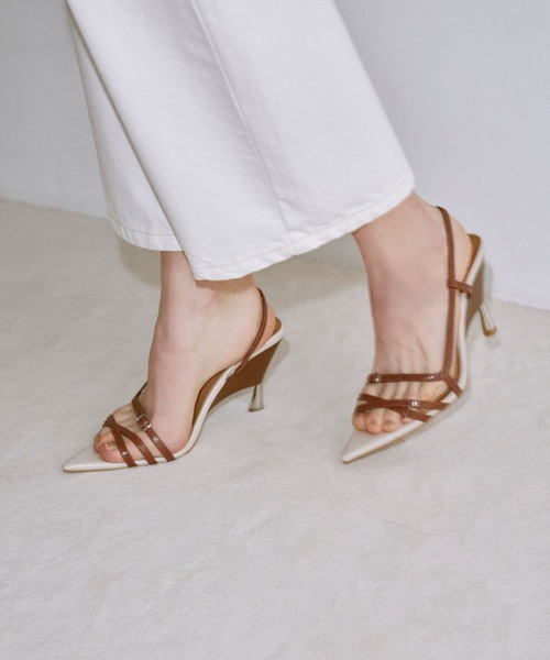 EIMY ISTOIRE（エイミーイストワール） サンダル バイカラーストラップ