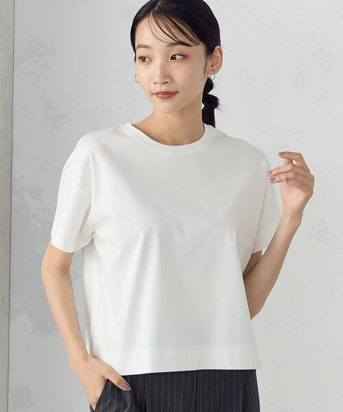 売れ筋商品|||クローズド Tシャツ レディース トップス Basic T-shirt - white COMME CA ISM tシャツ ボックスシルエット クロップド丈Tシャツ
