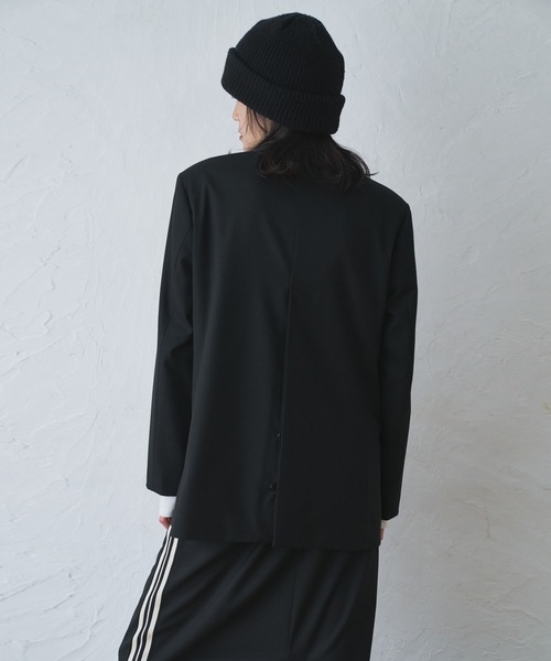 【再値下げ☆】audrey and john wad ノーカラーレザージャケット Audrey and John Wad ジャケット ノーカラージャケット バック