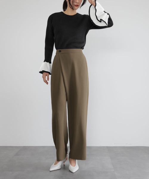 CCLESS レディース カジュアルパンツ ELFRANK スラックス パンツ カシュクールパンツ レディース : ZOZOTOWN