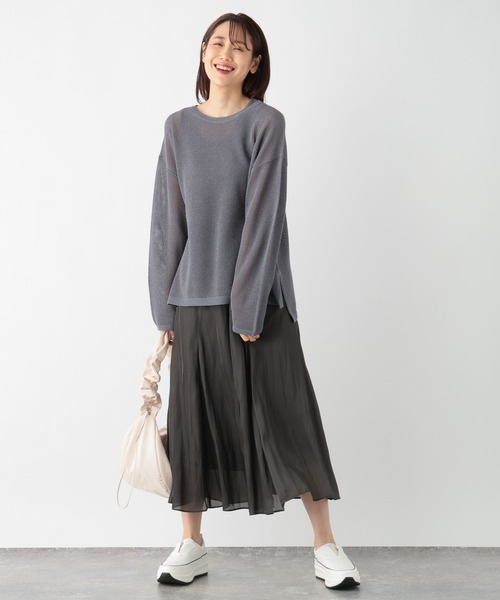 ニット セーター 「SALE／WEB限定カラーあり／洗える／涼しく着られる」ラメプルオーバーニット レディース Reflect ニット セーター 「SALE／WEB限定カラーあり／洗える