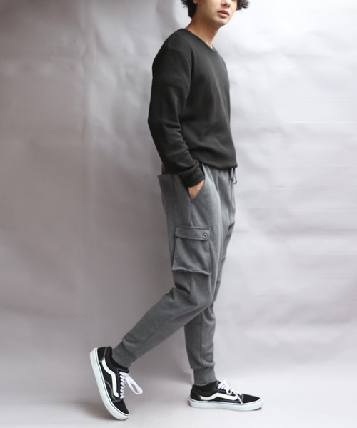 8 スウェットパンツ ジャージ ポンチサルエルカーゴパンツ メンズ