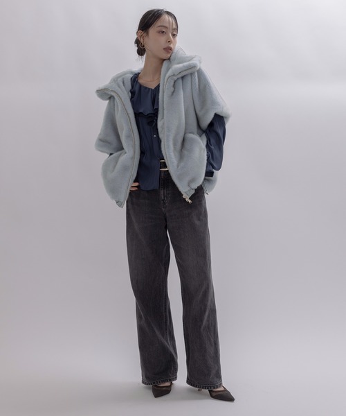 Eimee Law（エイミーロウ） コート アウター ミンクファー フーディ