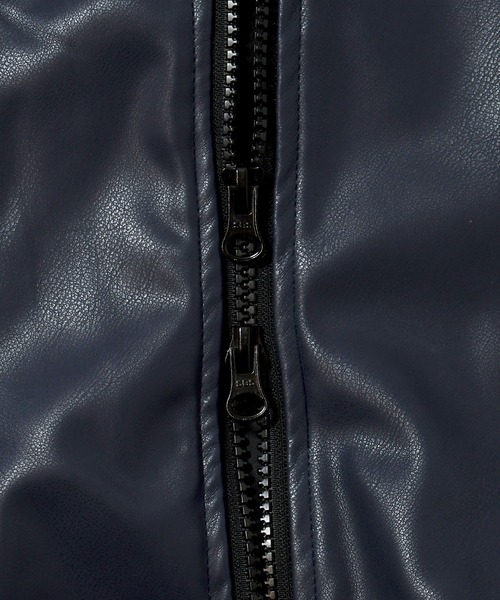 ブルゾン アウター synthetic leather track jacket/合成皮革 トラック