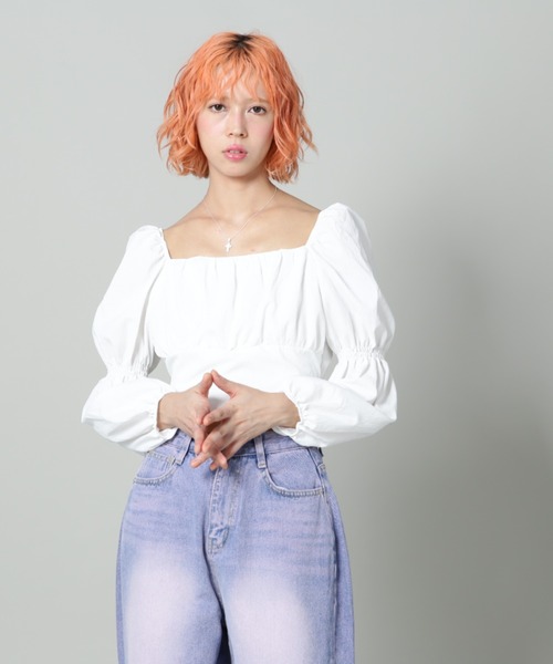tシャツ SIS/エスアイエス/パフスリーブトップス レディース メンズ