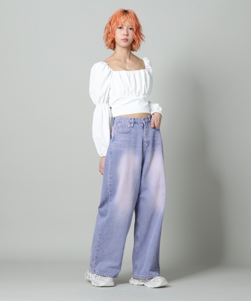 tシャツ SIS/エスアイエス/パフスリーブトップス レディース メンズ SISseoul tシャツ SIS/エスアイエス/パフスリーブトップス