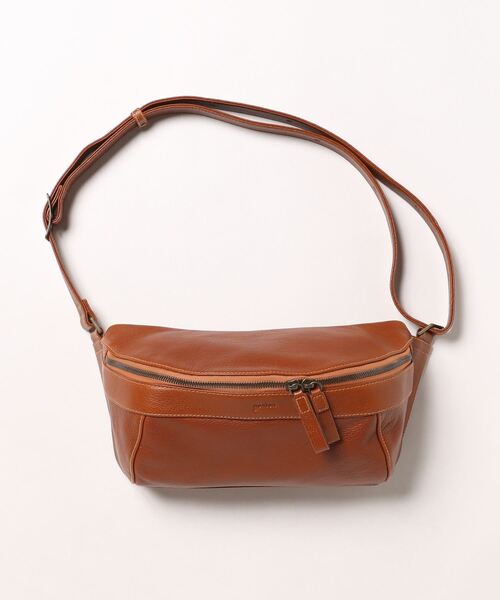 【廃盤品】genten ボディバッグ　ショルダーバッグ　オールレザー　茶色 genten ショルダーバッグ バッグ エキップライト ボディーバッグ
